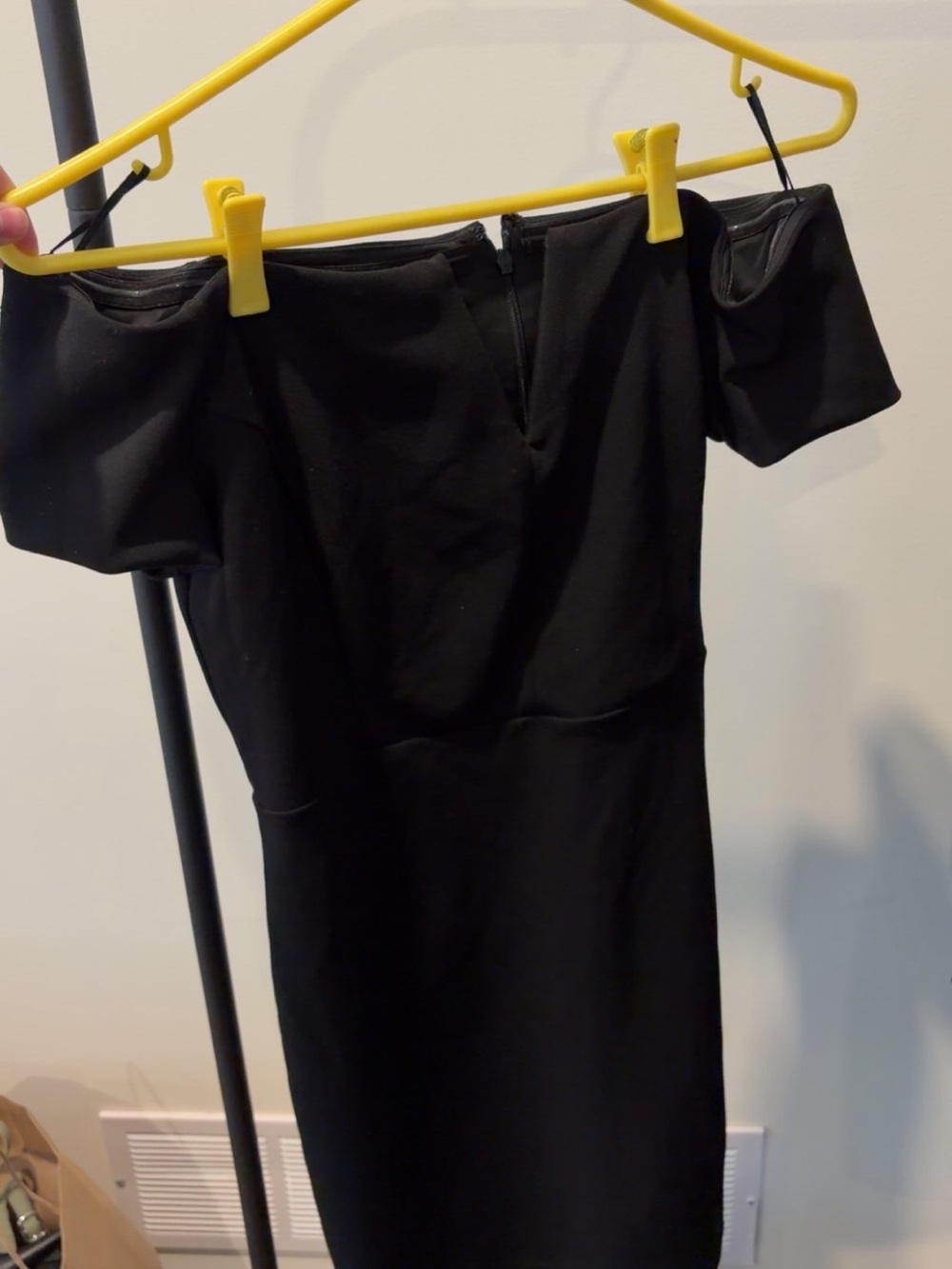 Dynamite Black Off-Shoulder Mini Dress